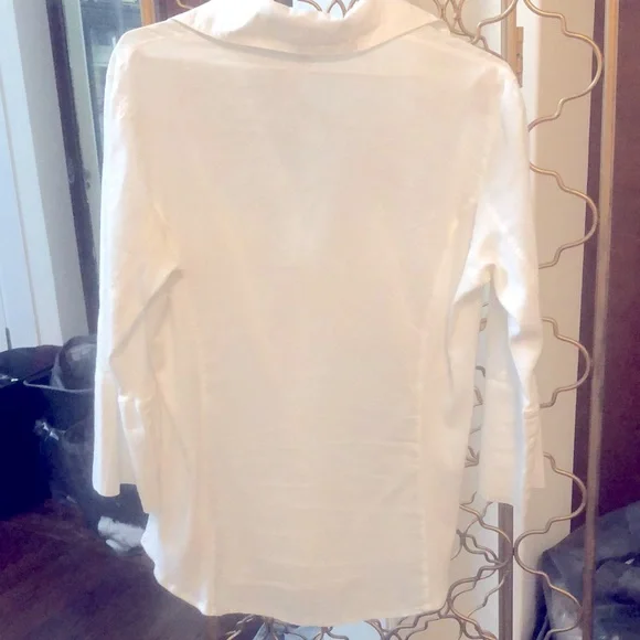 James Perse Standard Button Front Shirt White 100% Cotton Size Med. - Picture 4 of 9